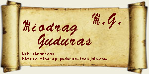 Miodrag Guduraš vizit kartica